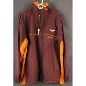EUC Virginia Tech VT Hokies RED OAK SPORTSWEAR Knit Lined Rain Coat Large